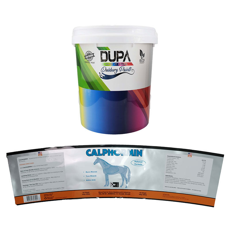 Moulage par injection de seau de revêtement dans l'étiquette du moule