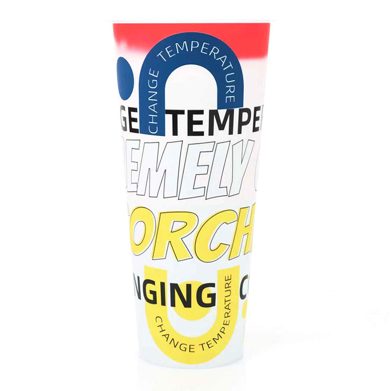 Tasse de changement de couleur d'eau froide d'injection PP IML