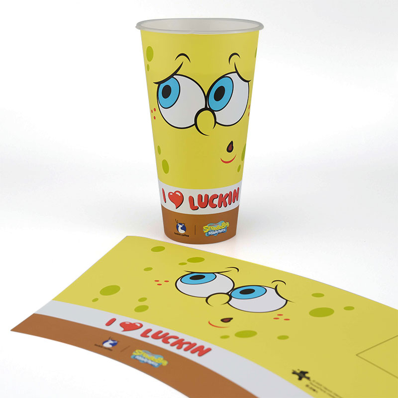 Tasse de boisson d'impression complète de moulage par injection PP